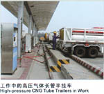 High-pressure CNG Tube Trailers in Work 